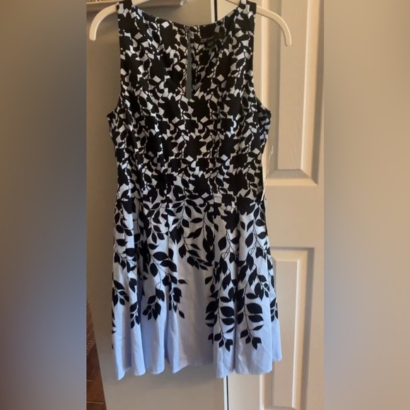 Maggy London Sky/Black Floral Dress for Nordstrom NWT - 6P - Picture 1 of 8